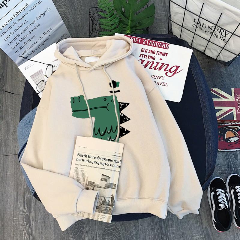 Fleece thickened sweater female autumn and winter student loose cc long sleeve hoodie top jacket