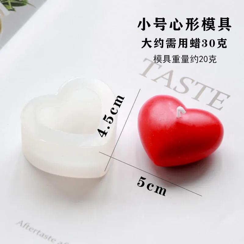 3D Heart Silicone Candle Mold Soy Wax Essential Oil Aromatherapy Candle Material Wax Diy Soap Molds Gifts