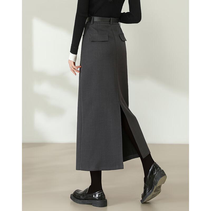 Petite Slimming A-Line Midi Skirt L