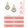 Ethnic Gold Plated Enamel Handpainted Design Stones Beads Traditional Chandbali Earrings for Women and Girls