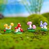 Delicate Mushroom Statue Cartoon Resin Ornamental ARI