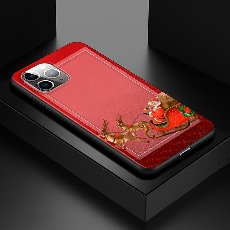 

Популярный рождественский мягкий черный чехол для телефона Apple iPhone 13 12 11 SE XS XR X 7 8 6 5 S mini Plus Pro MAX 2020 iphone 7 8