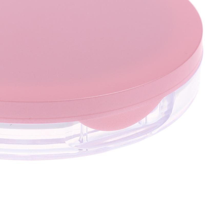 5G Gjenbrukbar Plast Tom Powder Case Bærbar Gjør det selv Tom Makeup Container Løs pulver Kompakt etui med speil og nettsikt