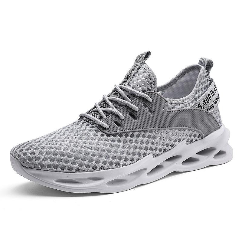 2025 summer large size men's shoes foreign trade outdoor sports lightweight casual shoes trendy men's hollow breathable mesh shoes