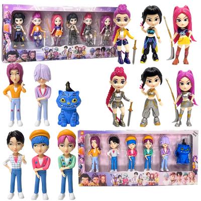 Anime Kpop Chasseurs de Démons Figurine Modèle Jouet Dessin Animé Périphériques de Jeu Décoration de Bureau Collection Figurines Modèle Jouet Pour Enfant Cadeau