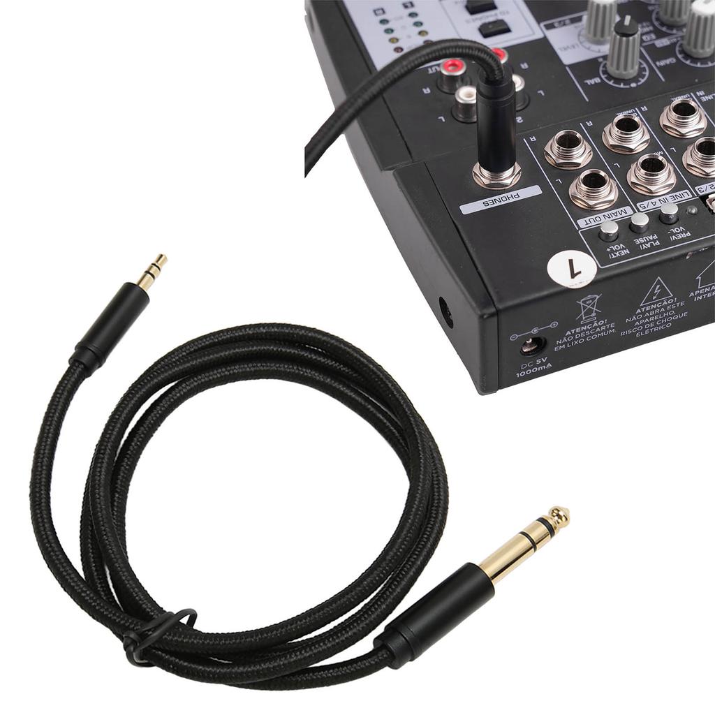 3.5mm to 6.35mm Stereo Cable 3.5mm to 1Celsius4 Inch Adapter 1Celsius8 Inch to 1Celsius4 Inch Male Cable with Gold Connectors for Amplifier Guitar