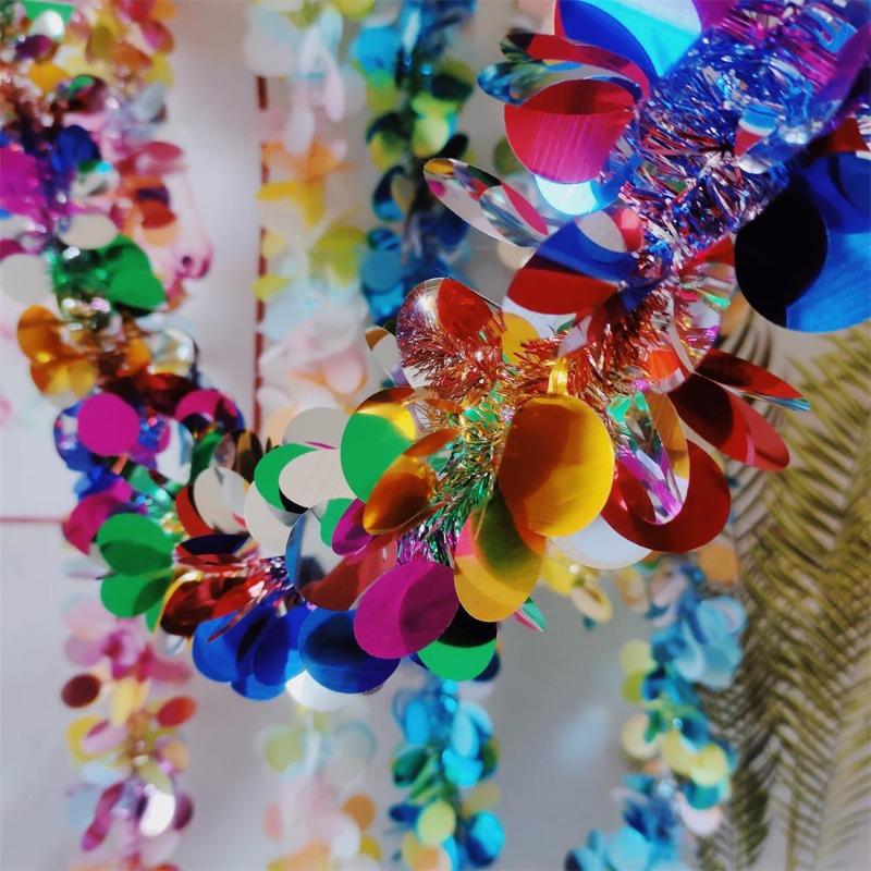 Easter decoration color strips pull flowers Oktoberfest event decorations Christmas wool strips birthday party ornaments