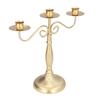 European Style Candlestick Holders Stand Gold 3 Head Candle Holders for Wedding Party Dinning