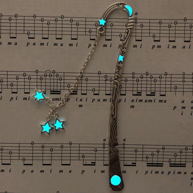 მანათობელი მთვარის ვარსკვლავები მონიშნეთ კრეატიული ვინტაჟური რეტრო მეტალის წიგნები მარკირების საკანცელარიო ნივთები