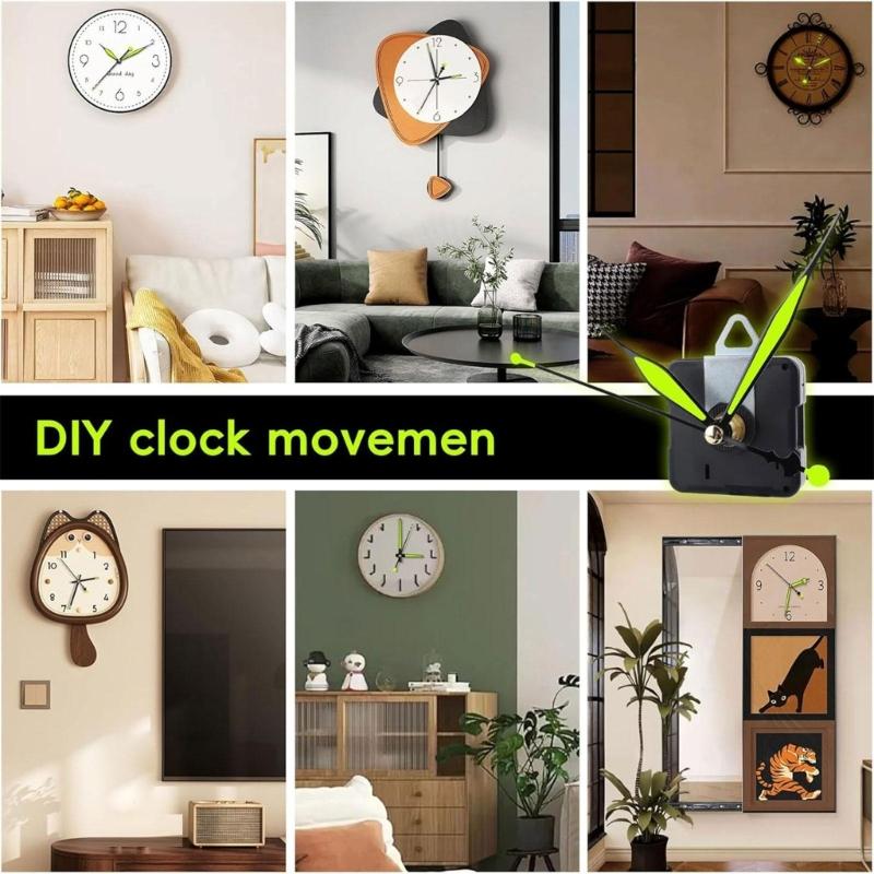 Silents Clock Mechanism Replacement Kits, Battery Operated Clock Movement Parts with Clock Hand DIY Clock Repair Parts