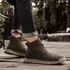 Handmade Men's High-top Boots Ankle Leather Shoes Outdoor Hiking Boots Sneakers Footwear Autumn & Winter