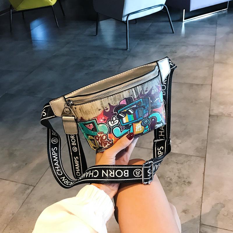 Hip Hop Graffiti Waist Bag 2025 - Trendy Crossbody Chest Bag for Clubbing