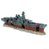 Resin Wreck Boat Sunk Battleship War Ship Fish Tank Aquarium Ornament Cave Decoration