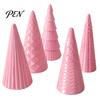 Reusable Holiday Accents 5Pcs Illuminated Christmas Tree With/No LED Lights, Nordic Style Luminous Modern Minimalist Home Ornaments Tabletop