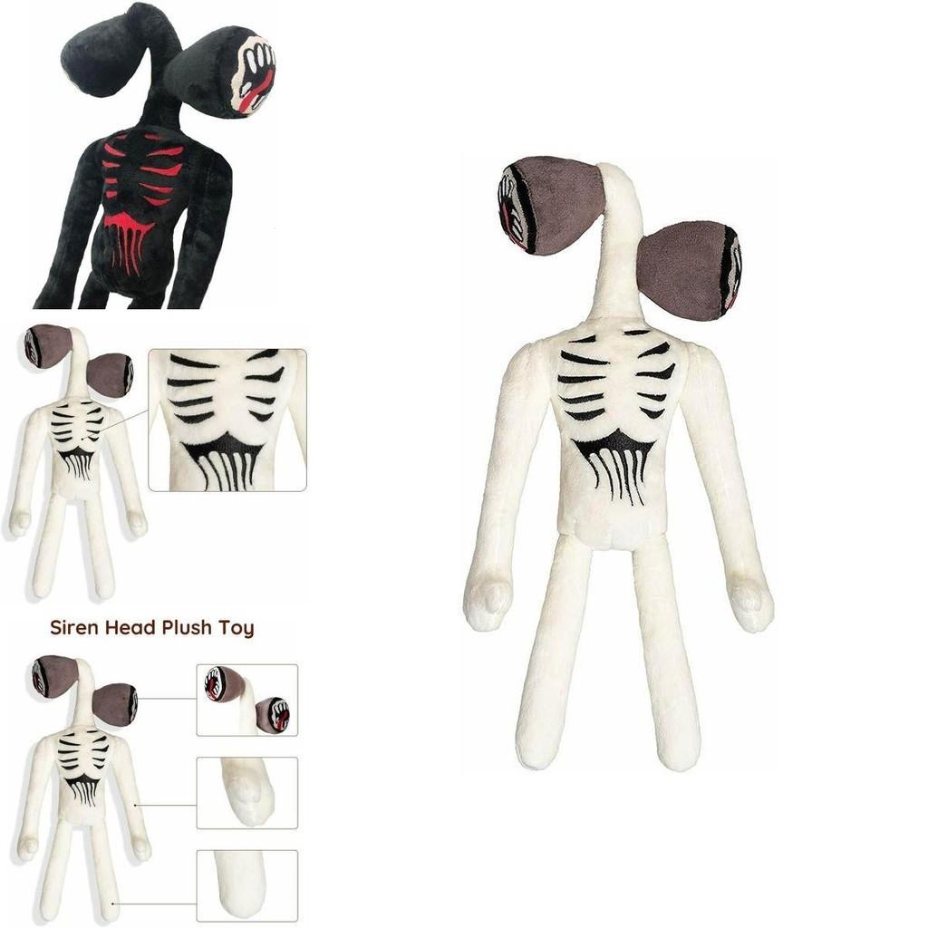 15.7 Inch Siren Head Plush Toy Soft Black And White Horror Stuffed Doll For Kids