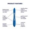 Satisfyer Elastic Game Dark Blue Flexible Vibrator Foldable Couple Vibrator Pinching Electric Ring Versatile G Spot Clitoris Simultaneous Stimulation