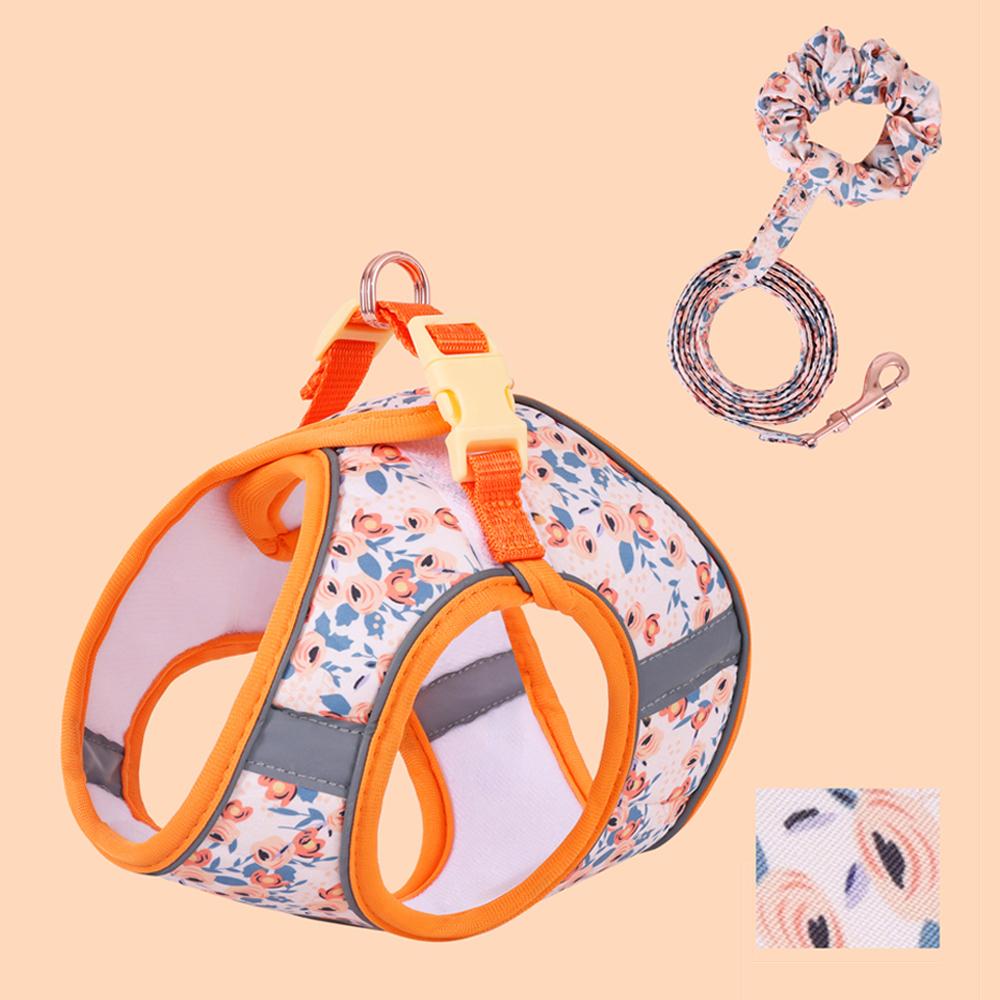 Dogs Adjustable Harness Leash Set For Small Dogs Harness Vest Reflective Puppy Chest Strap Pet Walking Outdoor Puppy Leash