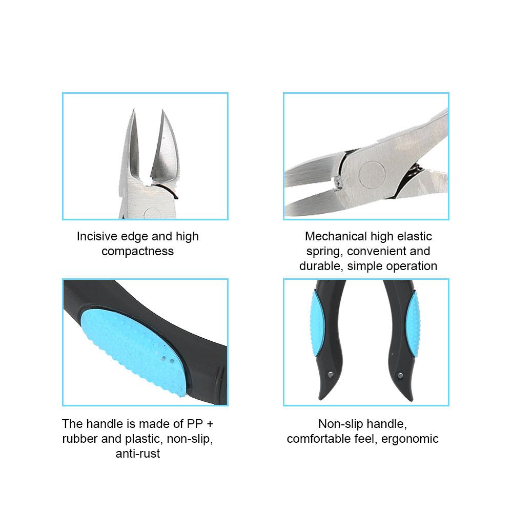 Ingrown Toe Nail Clippers Fingernail Toenail Cuticle Scissors Pedicure Cutter Tool