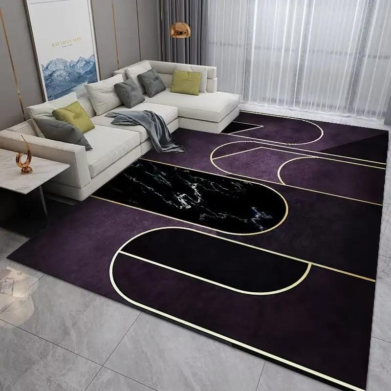 Black Gold CARPET FOR LIVE ROOM Large Size Luxury Area Rugs for Bedroom Washable Mat for Room Decor Non-slip Lounge Rug Tapis