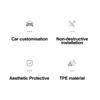 Heenvn 5PCS TPE Car Door Storage Box Center Console Water Cup Pad Mat For Tesla Model Y Juniper Model YL 2025 2026 Accessories
