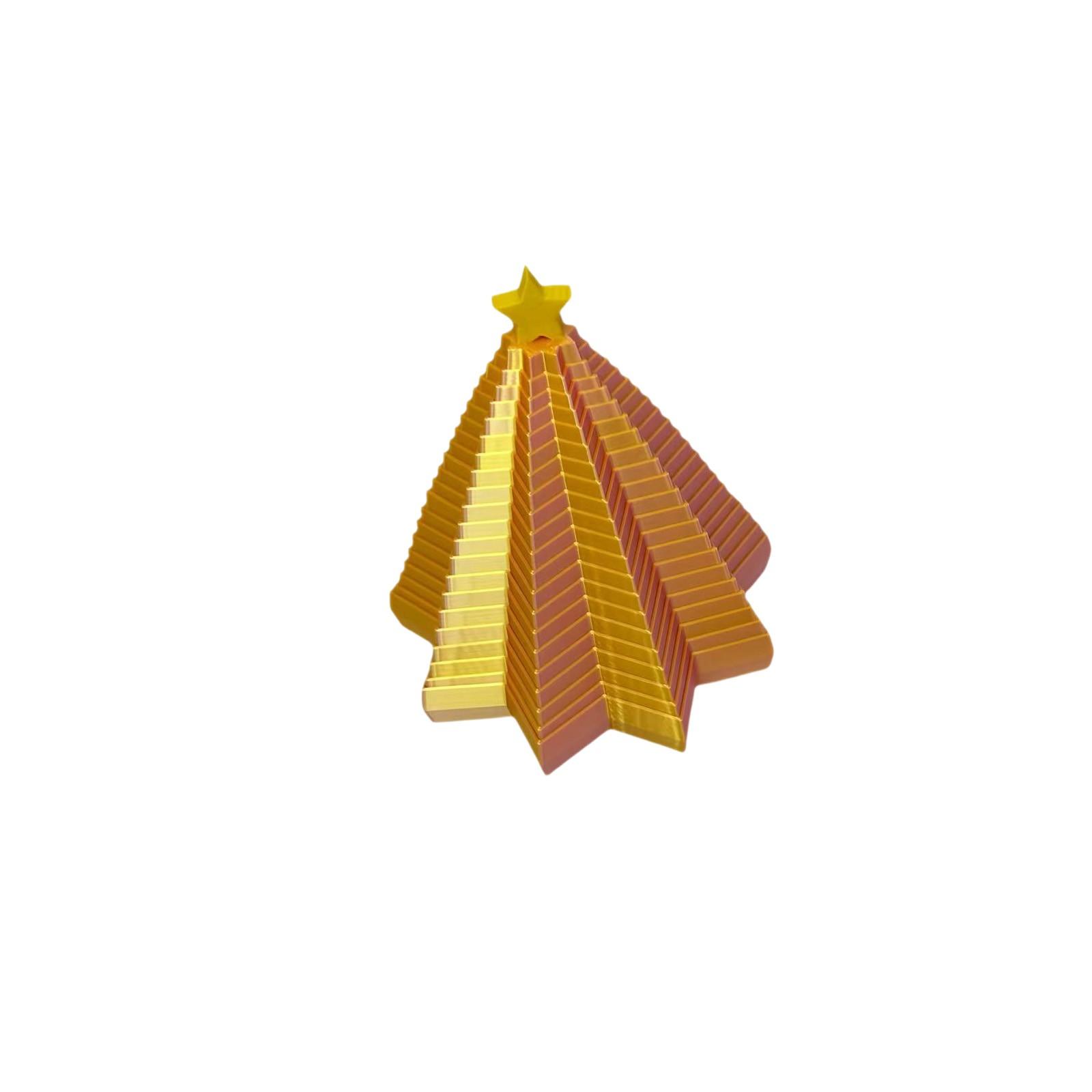 

3D Printed Christmas Tree Model Toys Figure Room Bedroom Decoration Ornaments Chirstmas Gifts One Size золотой