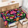 Toalhas de mesa florais mexicanas do Dia dos Mortos Decoração para festa de festa do México Dia DE Los Muertos Toalhas de mesa Decoração para mesa de jantar de cozinha