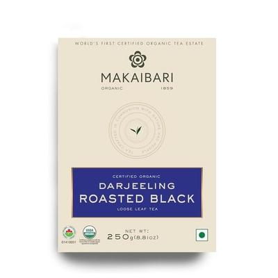Makaibari Roasted Black Tea | 250 Gms Loose Leaf | MonoCarton Black Tea | Roasted Chai| Strong Chai