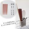 Shimomura Kihan Cutlery Pocket for Dish Drainer [Made In Japan] Chopsticks, Space-Saving, Small Items Prevent Dropping, Square, Slim, Stainless Steel,