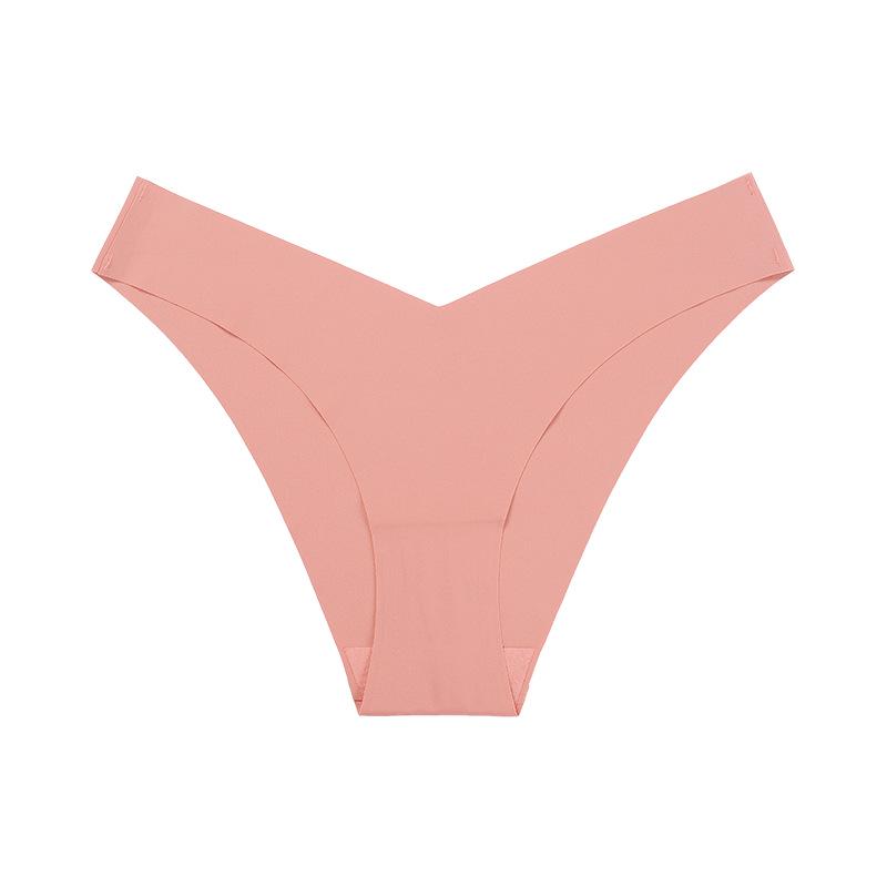 Plus Size Ice Silk Seamless Maternity V-Neck Low Waist One-Piece Sport Breathable Brazilian Panties