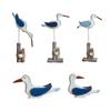 Wood Bird Statue, Nautical Seagull Figurine, Coastal Ocean Standing Sea Bird Statue for Home Bathroom, Living Room, Table Decor