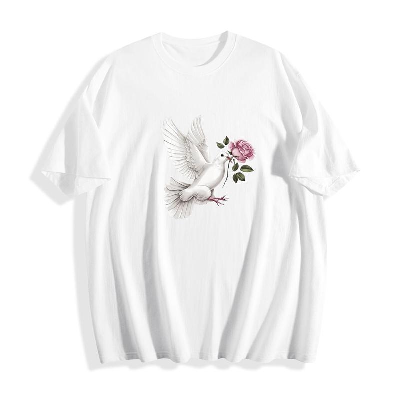 

Summer Essential Unisex T-Shirt - Lightweight Cotton Blend, Easy Match Short Sleeve M