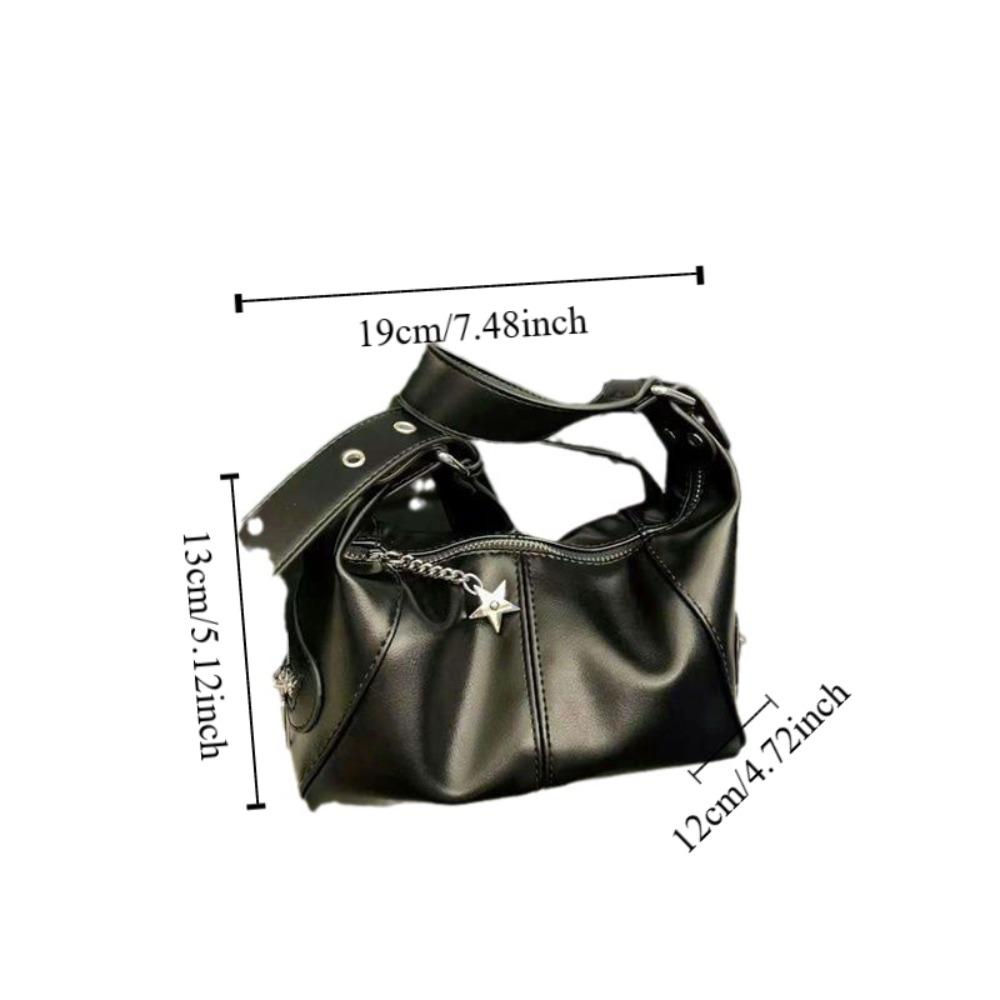 Gothic Y2K Underarm Bag Harajuku Punk Crossbody Bag Temperament PU Shoulder Bag  Portable