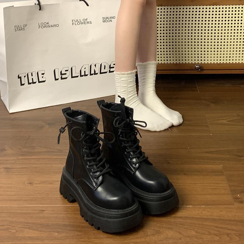 

Одинарные ботинки на толстой подошве, белые, весна-осень, британские ботинки Martin, женские зимние, короткие, новые, для мужчин 35