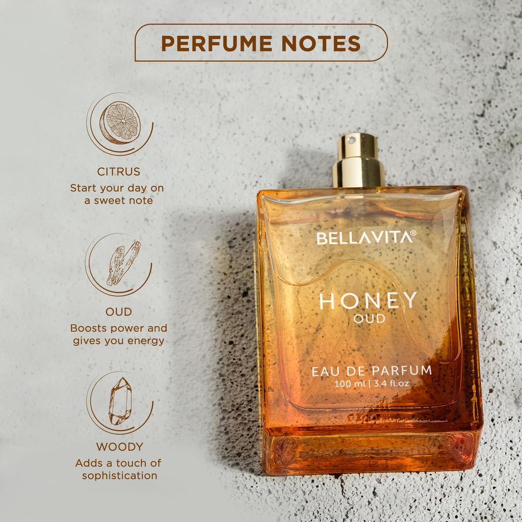 Bella Vita Luxury Honey Oud Long Lasting Perfume, 100ml