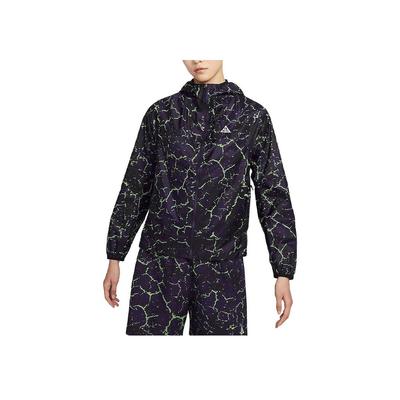 Jachetă cu glugă ACG Cinder Cone cu imprimeu integral pentru femei Jachete Violet închis FB7857-555