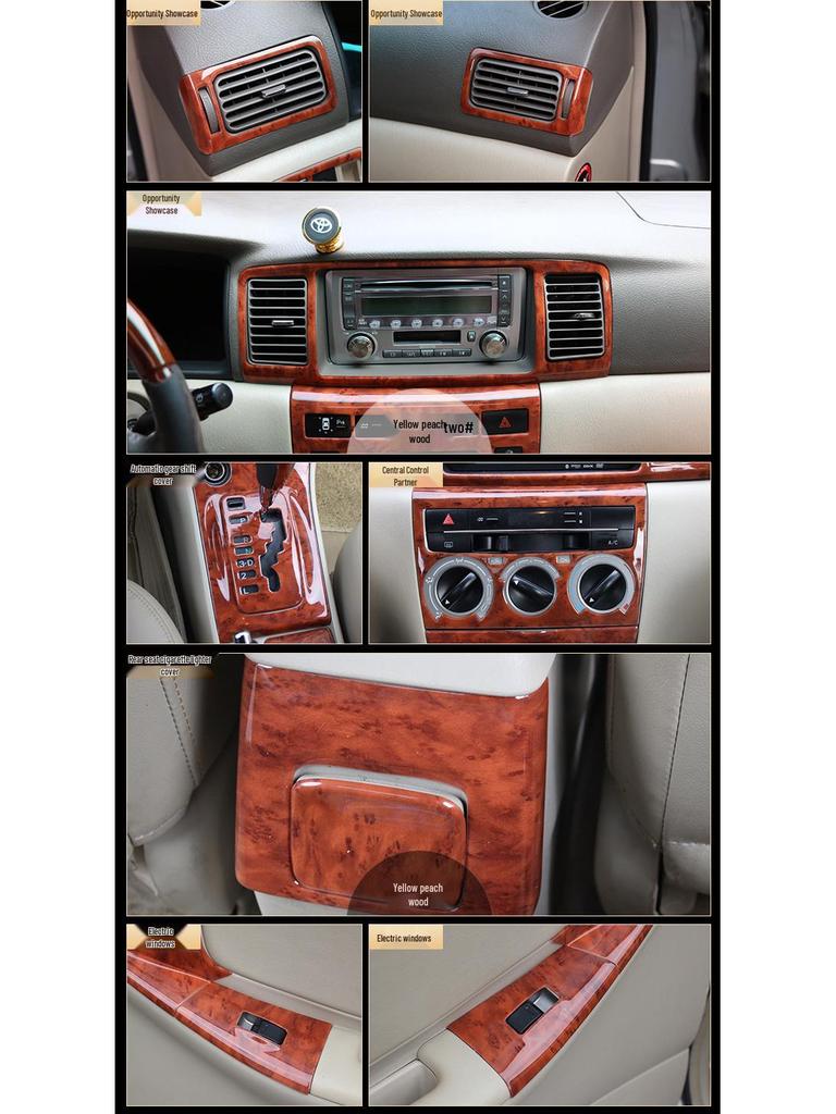 13-14 Corolla Carbon Fiber & Peach Wood Steering Wheel for Car Modification