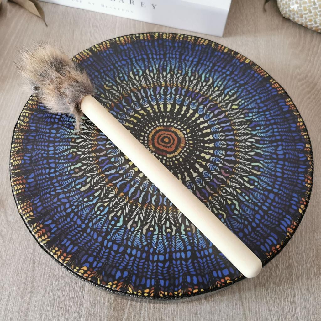 25CM Shaman Drum with Beater Sound Healing Tool Meditation Music Percussion Instrument For Spiritual Music,Reflection Meditation