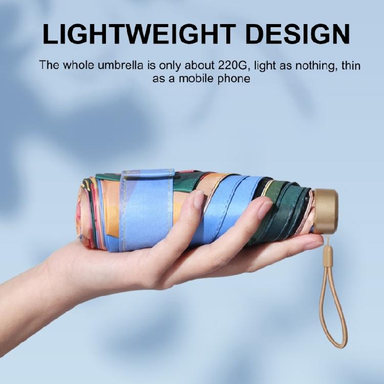 Faltregenschirm Ölgemälde-Schirm Faltbarer Regenschirm Regen- und Sonnenschirm Reise-Schirm Kleiner Schirm