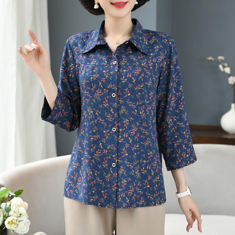 Elegant Women Tops Summer Plus Size Casual Long Sleeve Shirts
