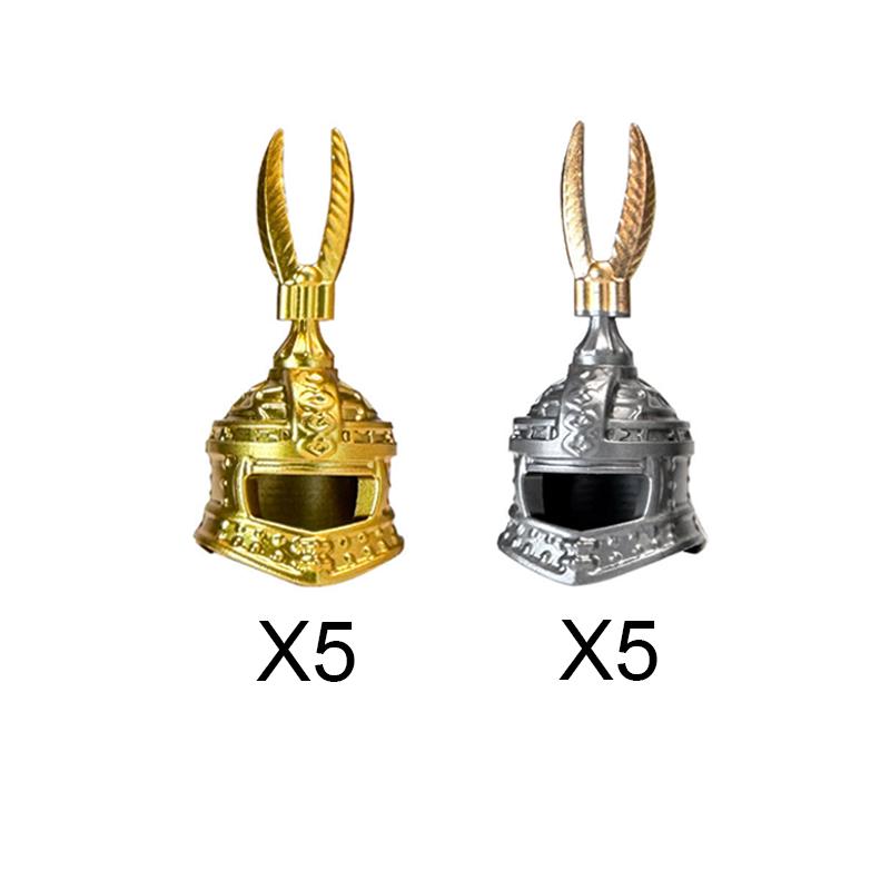 MOC Medieval Castle Knight Figures Waffen Accessories Flame Helmet Shoulder Armor Sword Toy
