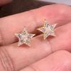 CAOSHI Chic Star Stud Earrings for Women Gold Color Exquisite Female Jewelry Elegant Daily Wearable Accessories Minimalist Gift