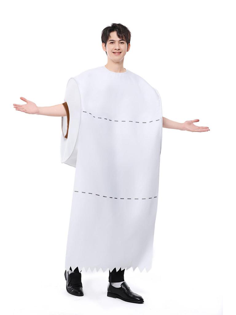 Halloween Gag Toilet Paper Costume for Men & Women - Funny Cosplay & Performance Outfit