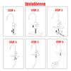 Rotatable Sink Faucet Connect Reverse Osmosis Faucet 1/4 Inch Tainless Steel Kitchen Water Faucet 2Heads Drinking Tool