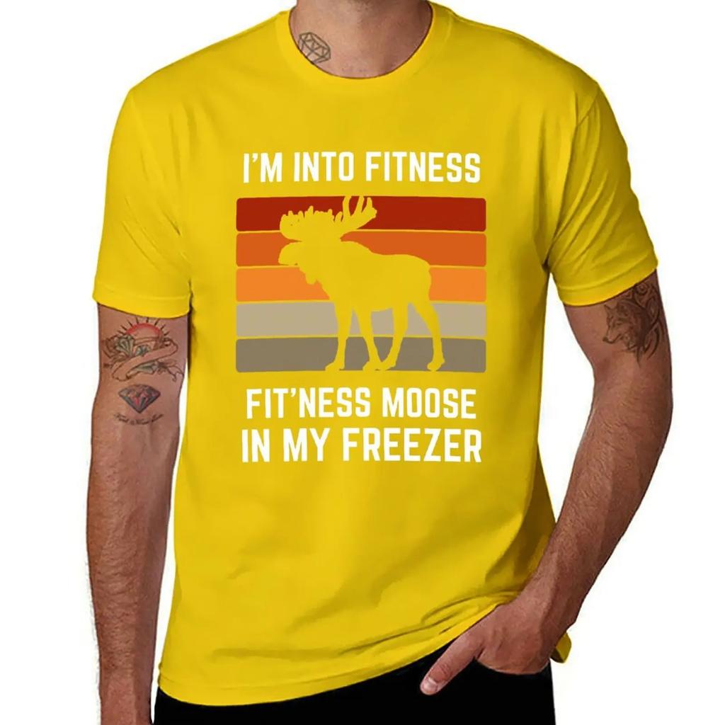 Im Into Fitness Fitness Moose In My Freezer Hunting TShirt Anime Vintage Anime Shirt T Shirt Men