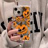 Halloween Pumpkin for iPhone17ProMax Mobile Phone Case Niche Large Hole 15/16 Apple 14 Makeup Mirror