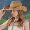 HT5061 Straw Hat Men Women Spring Summer Sun Hat Classic Breathable Wide Brim Beach Hat Male Female Cowboy Fedoras Panama Hats