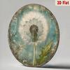 Round Metal Wall Art Dandelion Rustic Decor for Living Room