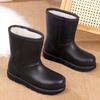 Snow winter non-slip warm waterproof boots women's rain shoes integrated boots forming car wash kitchen piled thickened cotton shoes