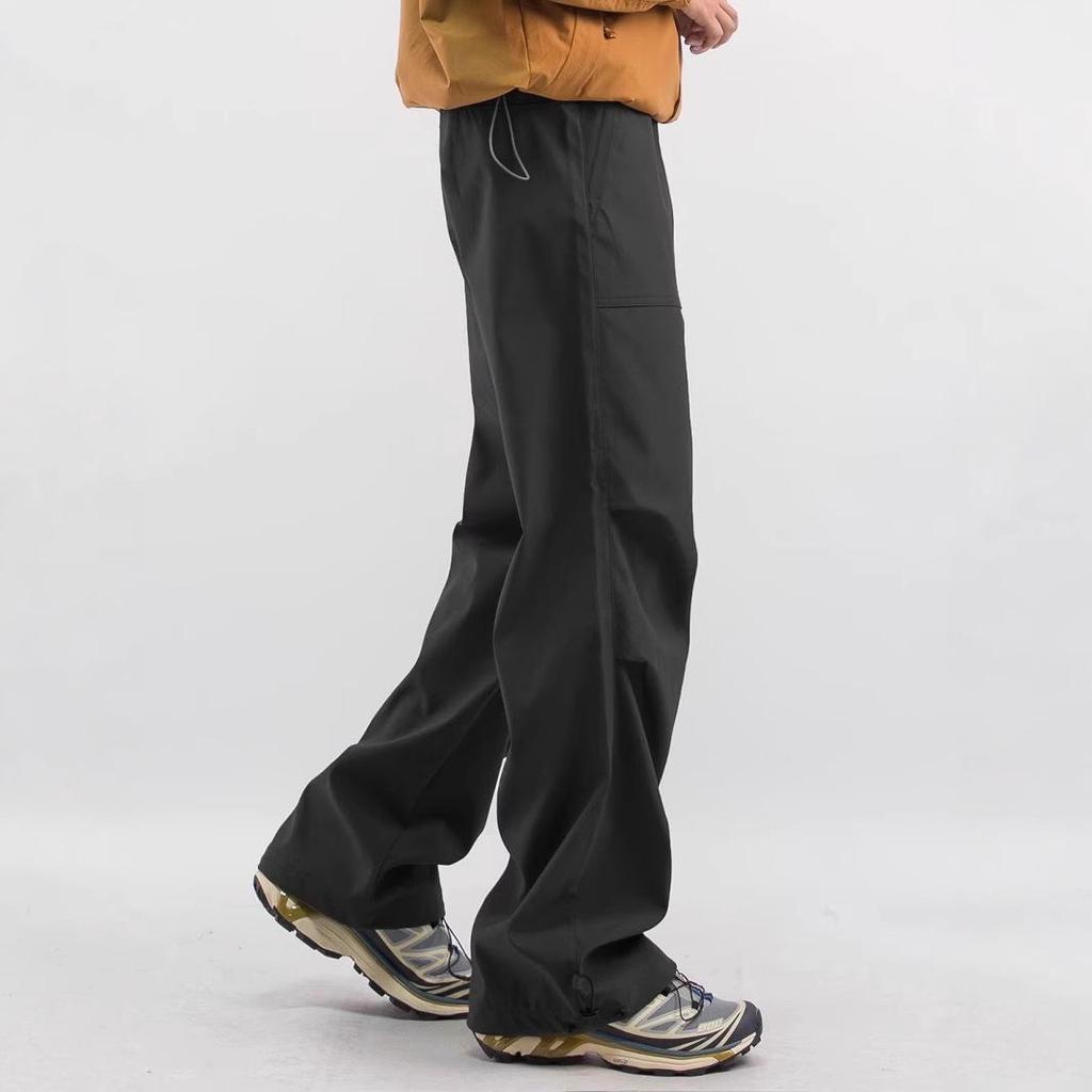 Men's Black Windproof & Water-Repellent Softshell Pants for Hiking, Mountaineering, and Work - Fall/Winter Collection 24