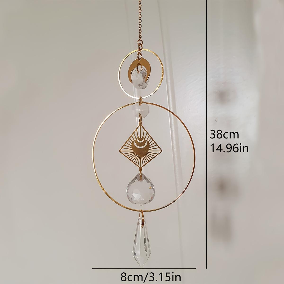 

1PC Crystal Sun Catcher Geometric Pendant Suncatcher Window Balcony Garden Yard Outdoor Crystal Hanging Decoration золотой